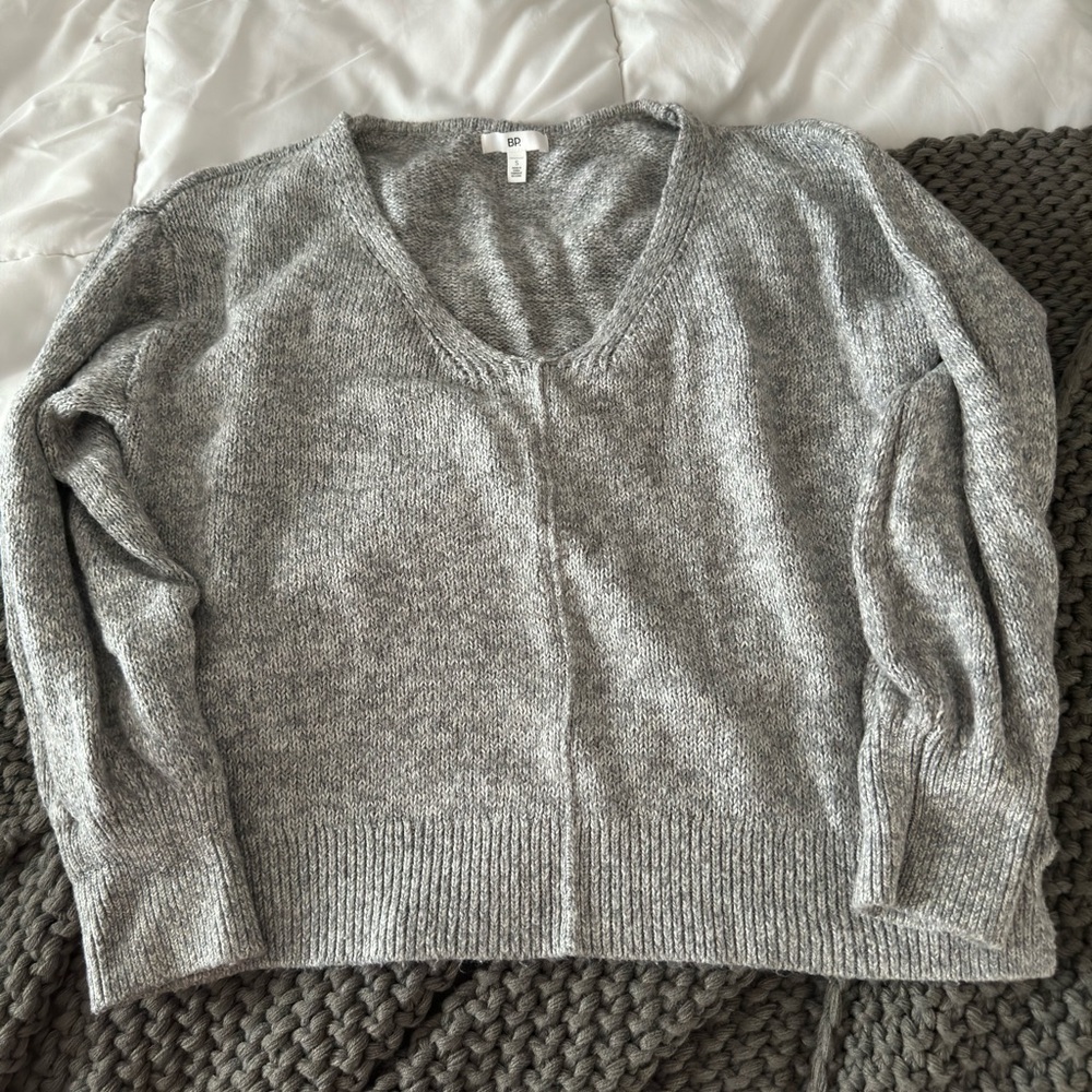 Grey sweater with cute sleeves - brand new without tags